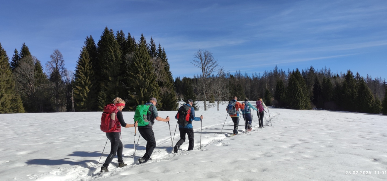 Schneeschuhtour des DAV- Ortsgruppe Freyung im NP Sumava