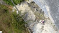 01 Lange Leiter Im Klettersteig Von Oben